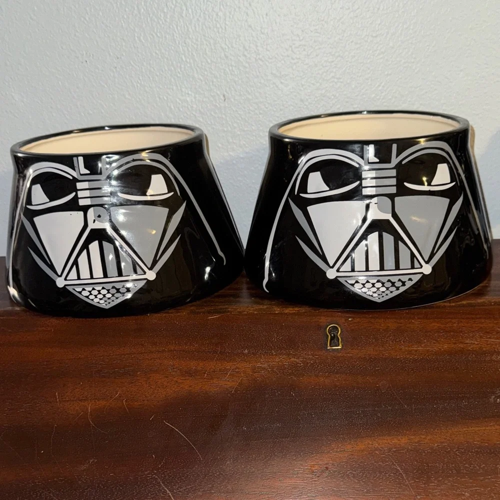 SET (2) Star Wars Darth Vader Ceramic Pet Bowls Official by Lucasfilm Ltd.
